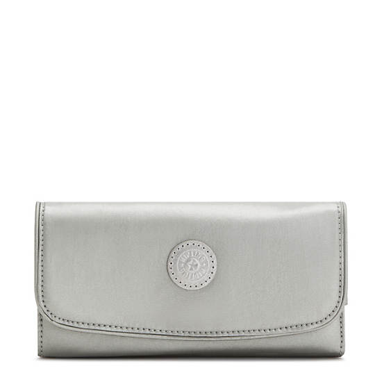 Kipling Money Land Metallic Snap Wallet Cüzdan Gümüş | TR 1036WN